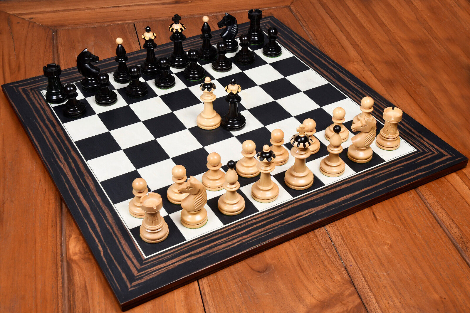 Archbishop & Chancellor ,Capablanca Chess Game,The Parker Bridle Series ,  Boxwood & Padauk , 4.25 King with 2.25 Square Collector Series 10x10  Chess