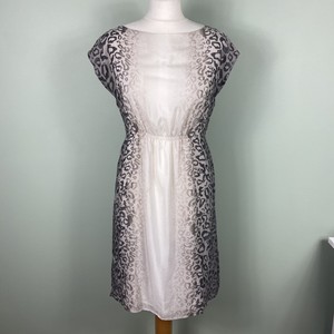 Download Mint Velvet Grey Ivory Silk Ombre Leopard Print Smart Party Shift Dress Size 10 Ebay