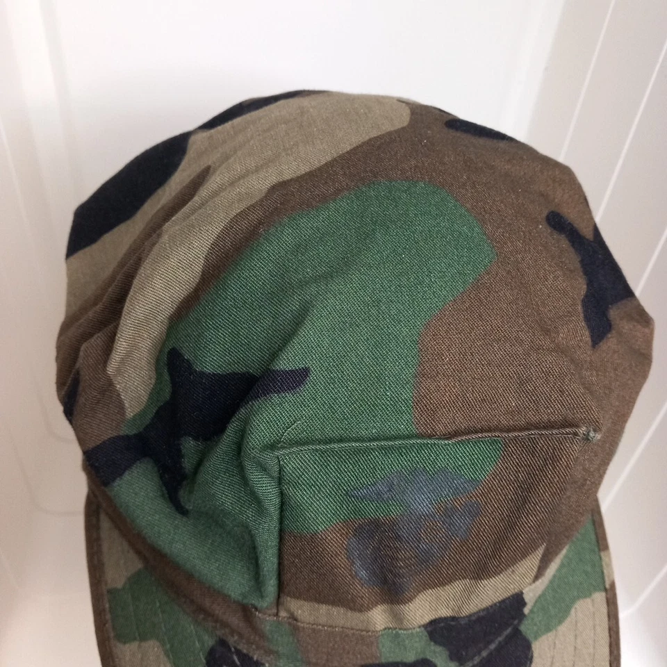 CAP UTILITY 1988 M. C. MADE IN USA VINTAGE 80S CAMOUFLAGE HAT ARMY CAPPELLO TG M - Immagine 4 di 4