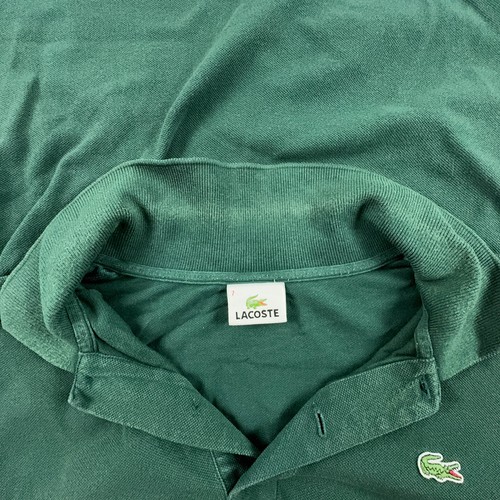 Polo Lacoste verde tinta unita - Taglia 7 uomo - Imagen 7 de 10