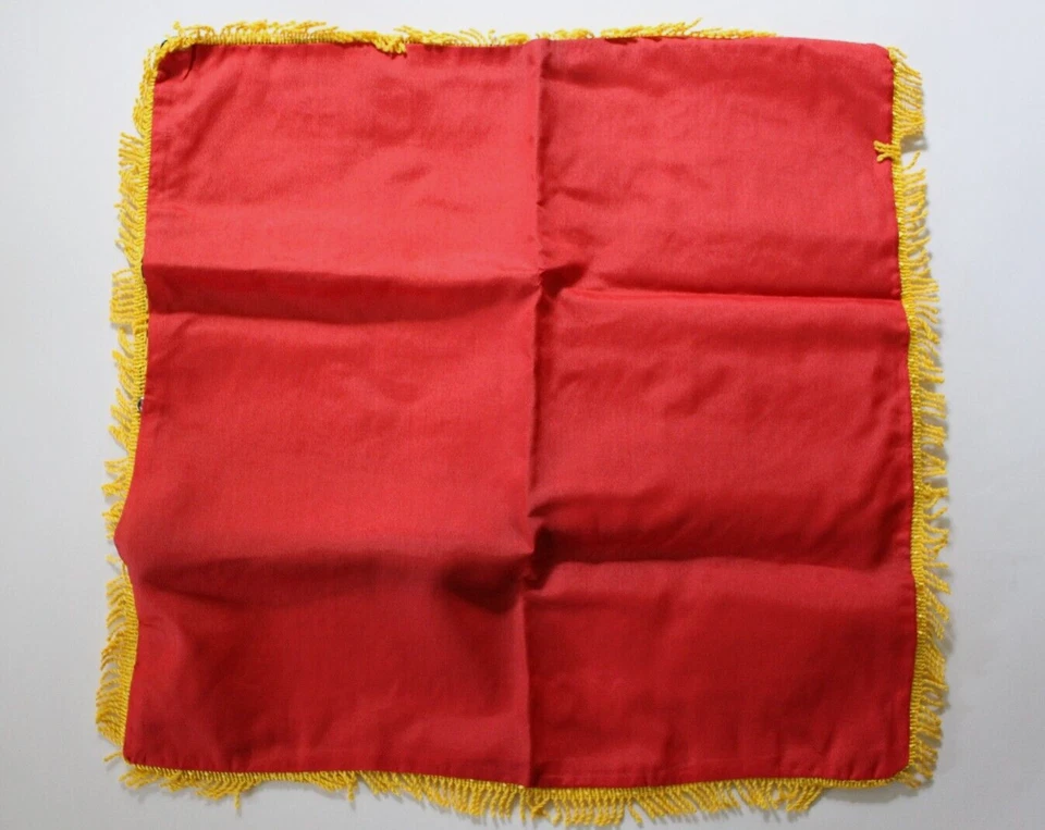 RARE Vtg Lewis & Clark Cavern Souvenir Pillow Cover Montana State Fringe Velvet Foto 2 de 4