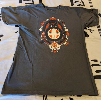 T-shirt TeeFury "Ghibli" taille M gris - Photo 1/4