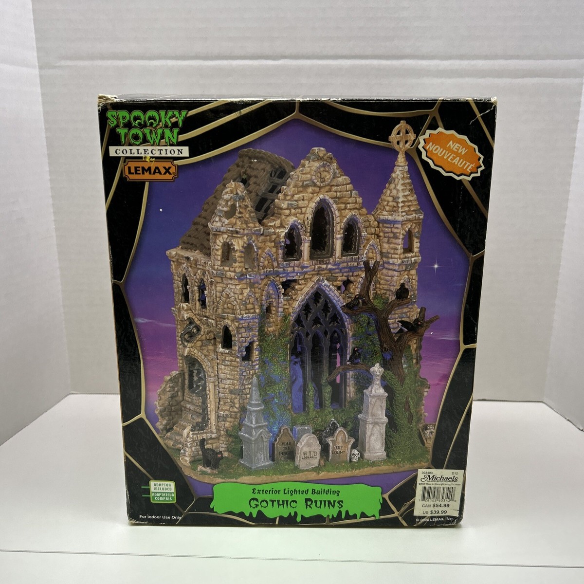 Lemax Spooky Town Gothic Ruins RETIRED 65342 2006 TESTED WORKS