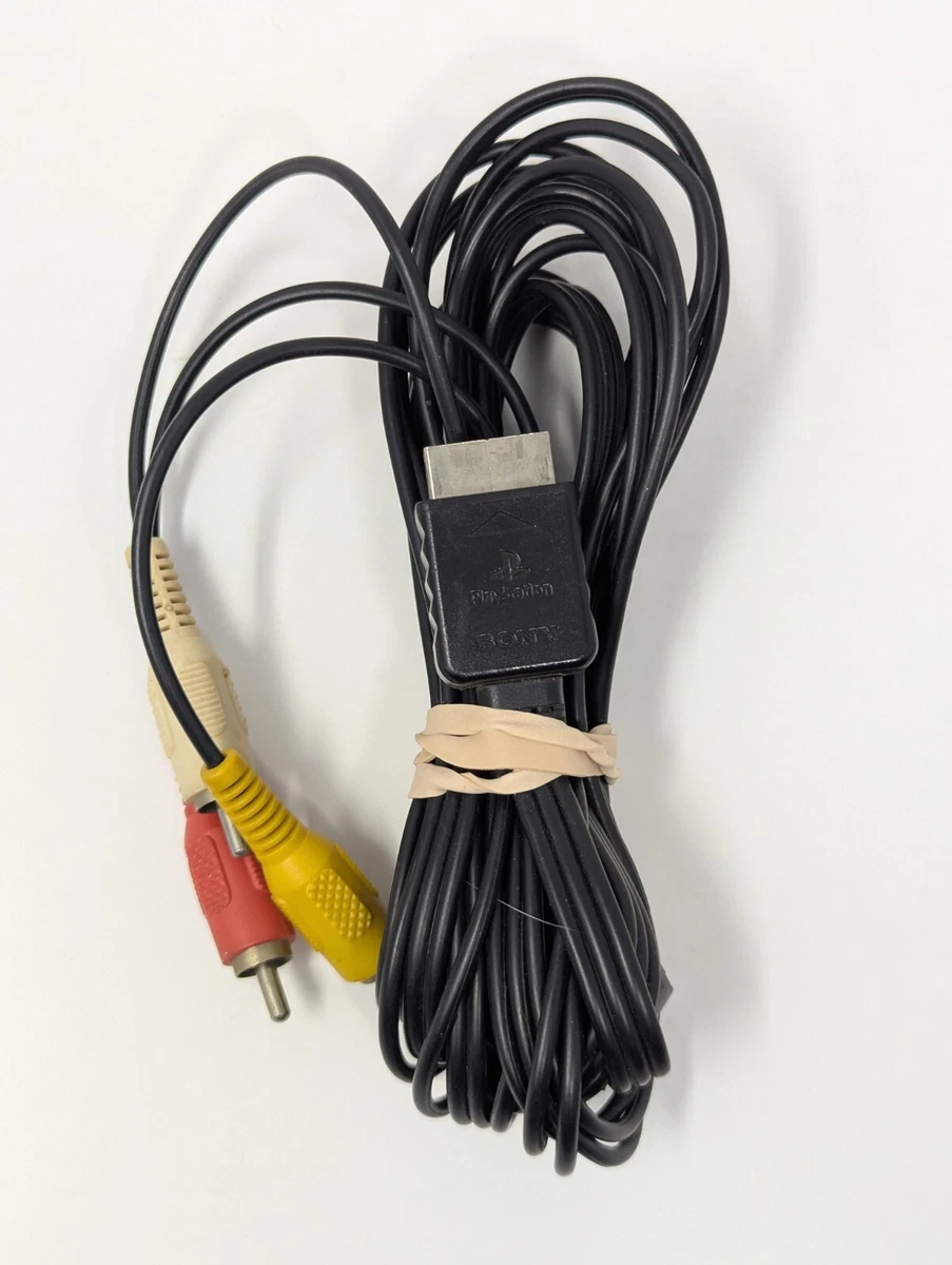 Official Sony PlayStation PS1 PS2 PS3 AV Composite RCA Audio Video Cable OEM