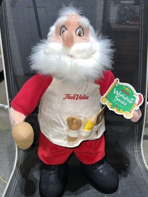 Santa Claus True Value 19'' Stuffed Workshop Plush 1997 With Tags
