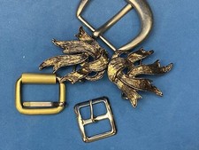 4 Piece Mixed Lot Of Belt Buckle's   2 Pc Leaf Buckle -Resale, Gifts, Use Etc 