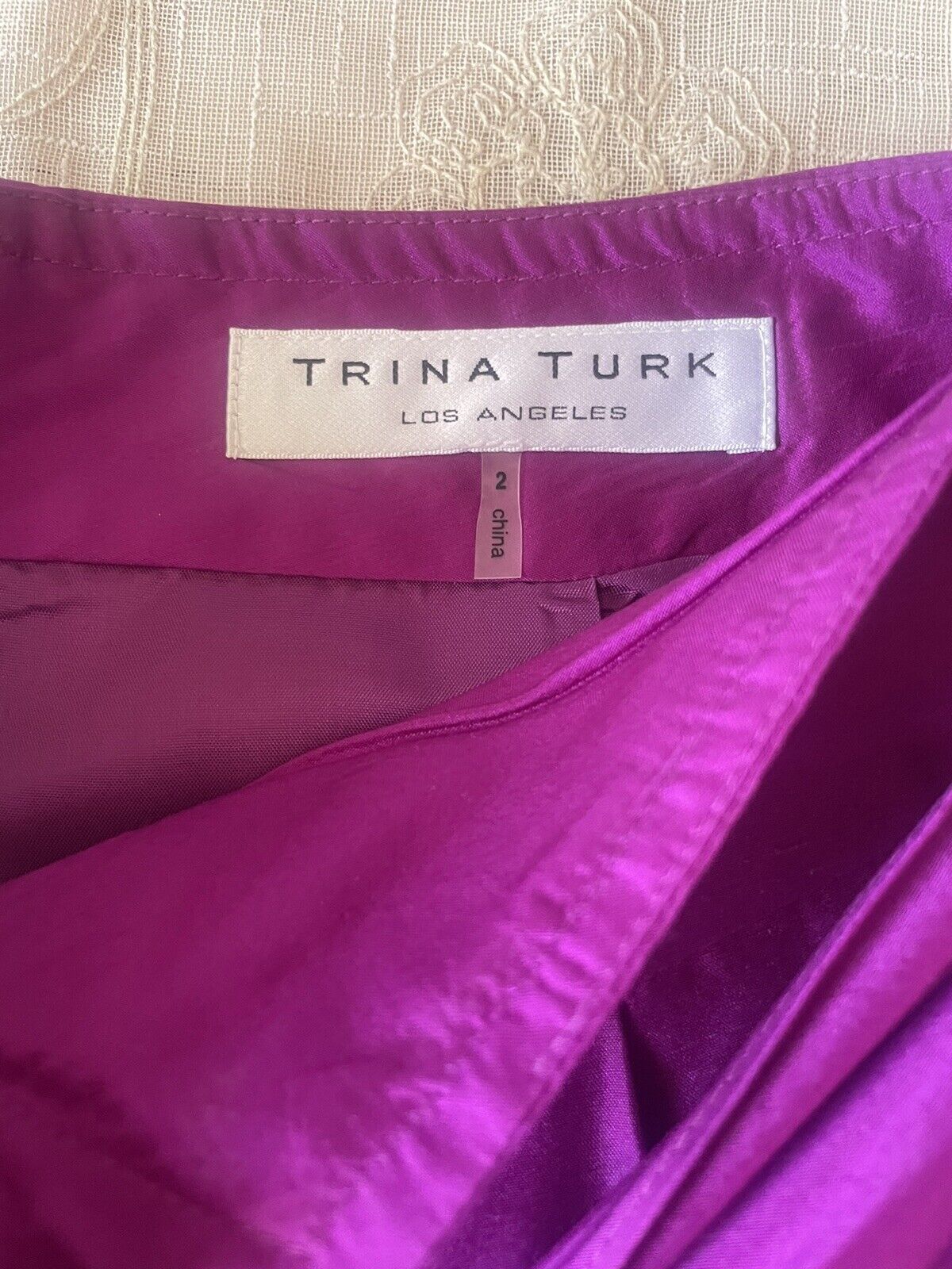 TRINA TURK Los Angeles high waisted magenta 100% … - image 8
