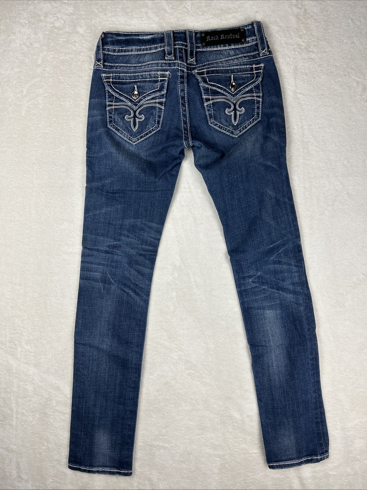 Rock Revival Womens Noelle Skinny Size 27 Embroidered Embellished Western Denim image 9