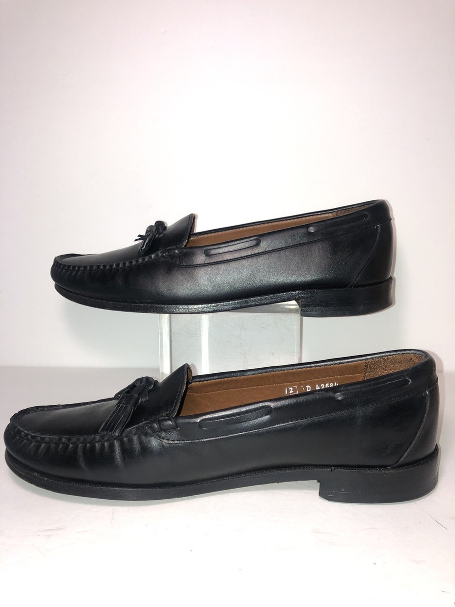 Allen Edmonds Naples Black Leather Tassel Loafer Dress Shoes  display picture 2