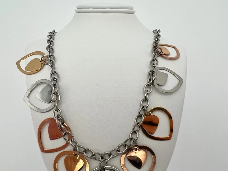 Collar QVC Acero por Diseño 20" Multicolor, Acero Inoxidable Tricolor Foto 2 de 4