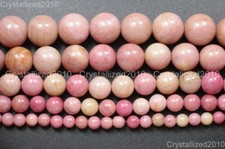 Grade A Natural Rhodochrosite Gemstone Round Beads 4mm 6mm 8mm 10mm 12mm 15.5"