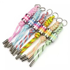 EDC Knife Lanyard Bead with Titanium Glow in the Dark Paracord Pendant Keychain