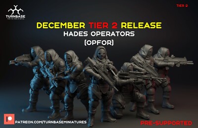 Turnbase Miniatures Modern Hades Operators Opfor Team Set Zona Alfa Spectre 28mm