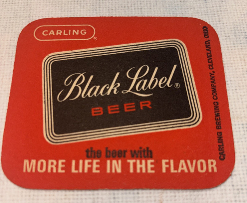 Vintage Carling, Black Label Beer Coaster
