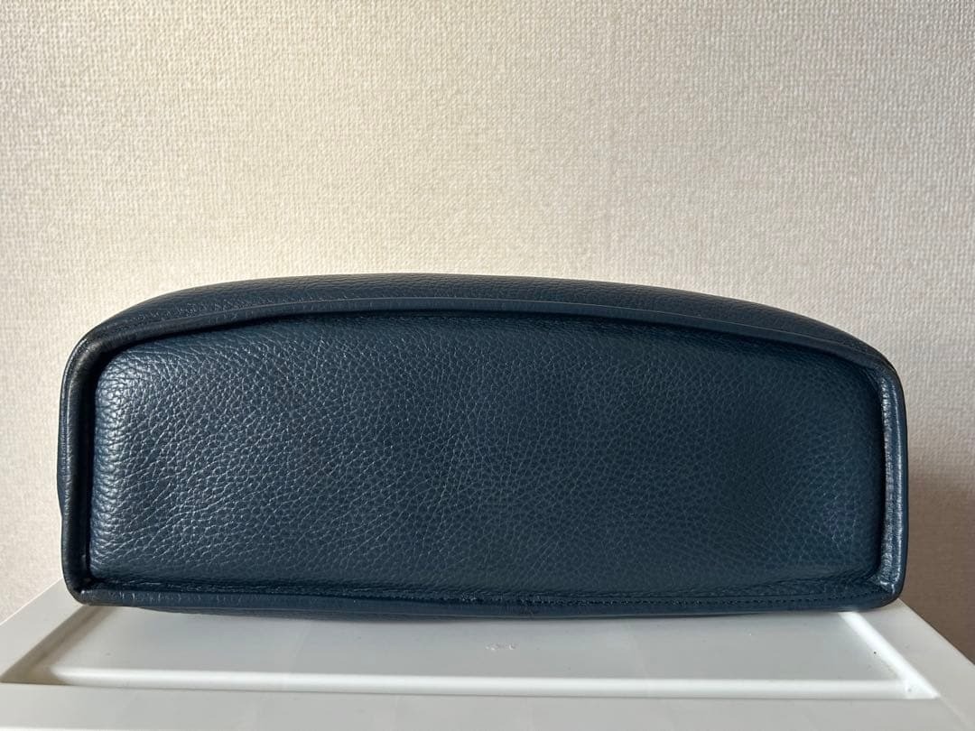 Auth Christian Dior Bag Flap Handbag Vintage Navy Leather Crossbody Women's thumbnail 7