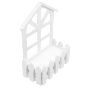  Picket Fence Planter with Foam Insert Wooden Flower Pot Rectangle Window Box