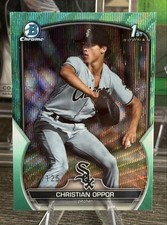2023 Bowman Draft - Chrome Christian Oppor #BDC-82 Aqua Wave Refractor /125 (RC)