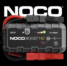 NOCO Boost HD GB70 2000A 12V UltraSafe Portable Lithium Battery Jump Starter