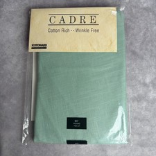 NOS Cadre Sage Round Tablecloth 60  Cotton Rich Scotchgard Wrinkle Free
