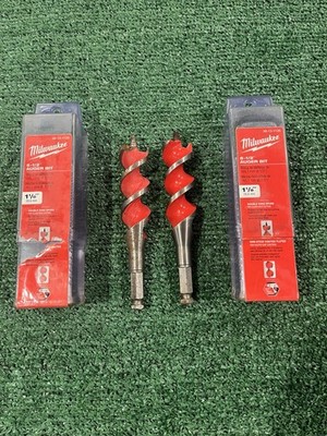Milwaukee 1-1/8  Diameter by 6-1/2  Long Auger Bit (1 New, 1 Used) Read