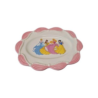 Vtg Disney Princess Tea Platter Fine Ceramic Cookie Platter Only Cinderella 2003
