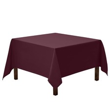 Gee Di Moda Square Tablecloth 52 x 52 Inch Eggplant Heavy Duty Polyester