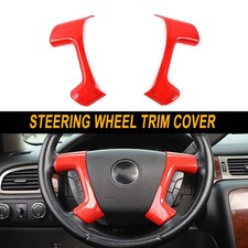 Red Steering Wheel Cover Trim Accessories For Silverado Suburban Tahoe 2007-13 Red Steering Wheel Cover Trim Accessories For Silverado Suburban Tahoe 2007-13