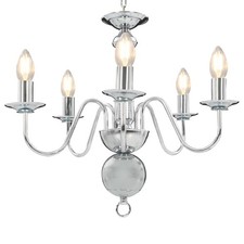 Image of Chandelier Antique 5xE14 Bulbs Hanging Pendant Lighting Multi Colours vidaXL