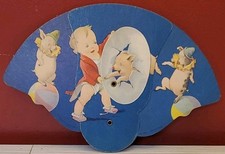VTG Three Little Pigs  Boy Hand Fan Kurtz Monument Co Washington Pennsylvania