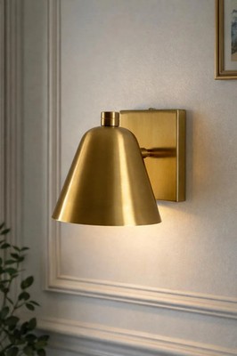 Handmade Brass Wall Sconce | Mid-Century Modern Lighting
