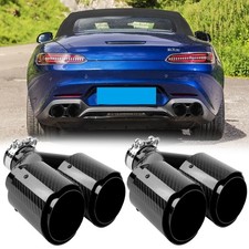 For Mercedes Benz Amg W212 E350 E400 C63 C300 W204 Exhaust Tips Stainless Carbon