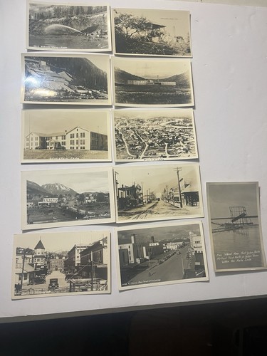 11-RPPC's 1920-40 Alaska Towns-Parks-Mining-Universities-Birdseye-Real Photo PC