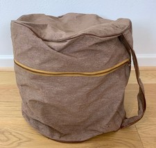 50s 60s Vtg Macintosh-Style DRUM BAG 12x15 Marching Snare Zipper Tote Brown USA