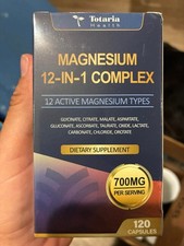 Totaria Health Magnesium 12-in-1 Complex   700mg  120 Capsules  Vegan, Non-GMO