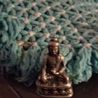 Lot of 2 Small Metal Seated Buddha Figurine Statues - Buddhism — photo 2