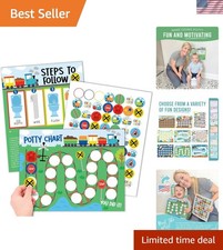 Potty Training Chart for Toddlers Boys -10 Sticker Potty Chart for Toddlers B...