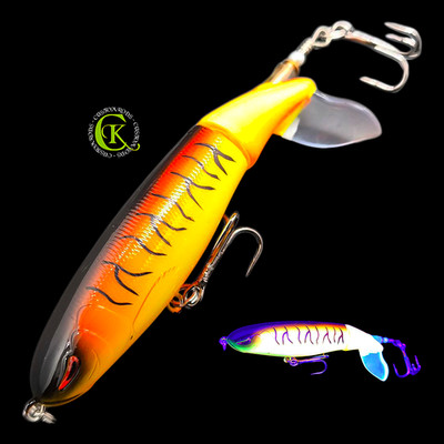 Popper 10cm Oberfläche Kunstköder Jerkbait Wobbler Twitchbait Hecht Pike Wels