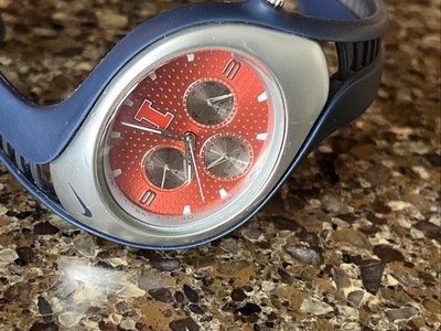 Nike Triax Blaze Watch Mens 40mm University of Illinois Illini Logo New Battery