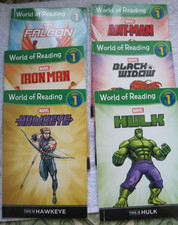 World of Reading Marvel Superhero Level 1 Paperback Book Lot  Hulk Iron Ant Man