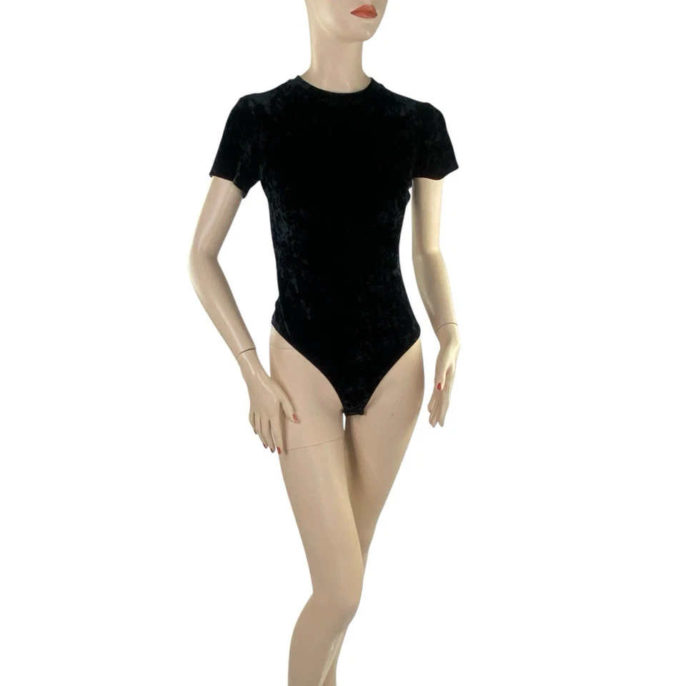 Lote de 2 body vintage de terciopelo negro y marrón Victoria's Secret 1997 años 90 Y2K Foto 2 de 4