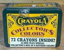 Crayola Collectors Colors Limited Edition 1991 Tin 72 Crayons 8 Retired Sealed
