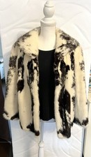 @ Seltene Nerzjacke @ Echt Fell Jacke schw-weiß 36/38 Pelz Böck TOP Qualität