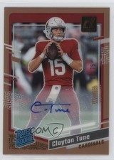 2023 Panini Clearly Donruss Orange Auto /75 Clayton Tune #56 Auto 16wc
