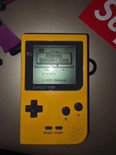 Nintendo Game Boy Pocket MGB-001 Console Yellow With Soft Tested Used 1996 Japan
