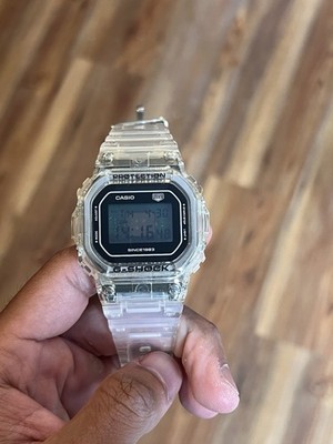 Transparent Casio G-SHOCK Clear Digital Shock-Resistant Wristwatch with Box