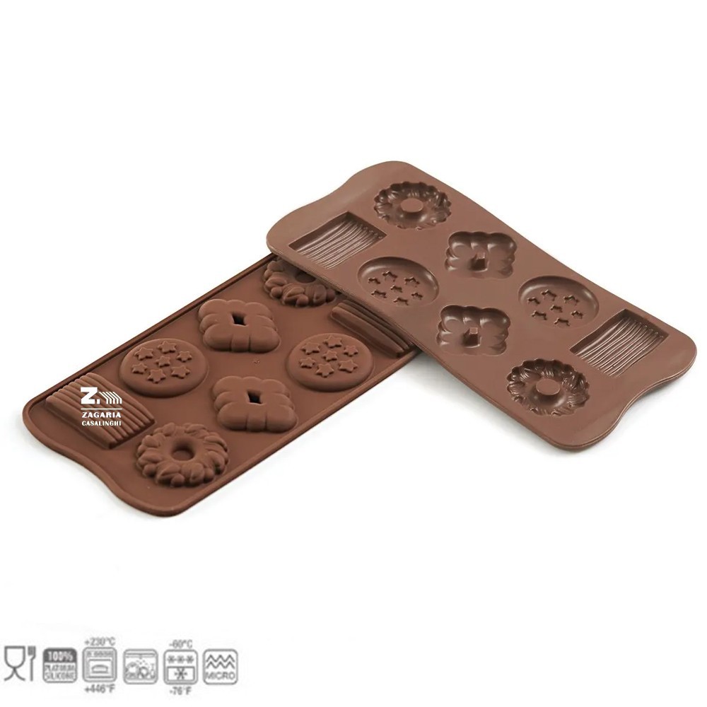 SILIKOMART STAMPO IN SILICONE CHOCO BISCUIT 3D BISCOTTI CIOCCOLATINI
