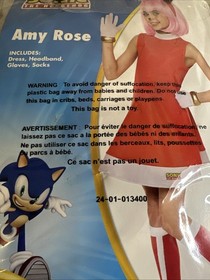 01709070 Spirit Halloween Kids Amy Rose Costume - Sonic the Hedgehog Child M