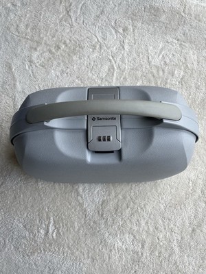 Samsonite Kosmetikkoffer Make-up Kosmetik Reisekoffer Spiegelschloss grau Hartschale