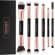 Double Sided Makeup Brushes, 6Pcs Double Ended Eyeshadow Brush Set Professional 