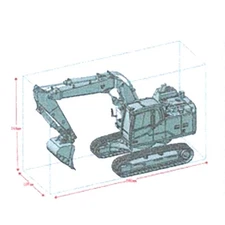 1/14 3Arms Hydraulic RC Excavator Double E EC160 2.4G RTR Metal Digger I6S Radio